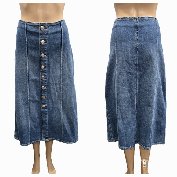DL1961 Alma A-Line Denim Midi Skirt Size 26 (Fits like US 27/28) - Picture 5 of 8